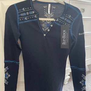 Alp & Rock Annabel Henley XS Deep Ocean Blue with tags